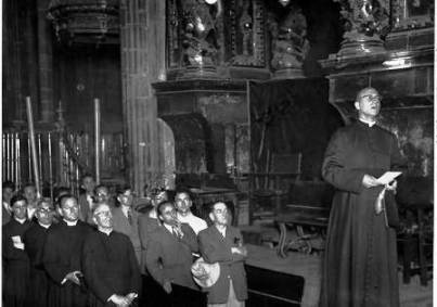 L'abbé Branthomme et les pèlerins français à compostelle en 1949