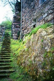 Salmiech l'escalier du donjon, symbole de l'ascension de l'enfant du pays