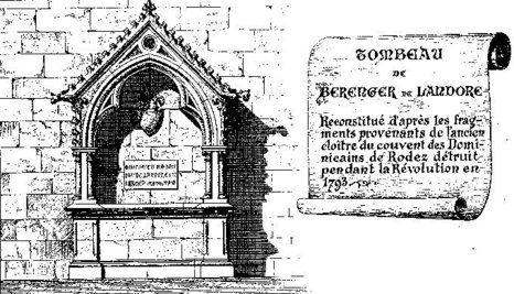 Dessin du tombeau de Béranger de Landore Dessin du tombeau de Béranger de Landore