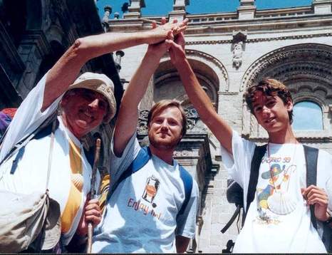 Jaime avec son fils et son petit-fils à santiago en 1999