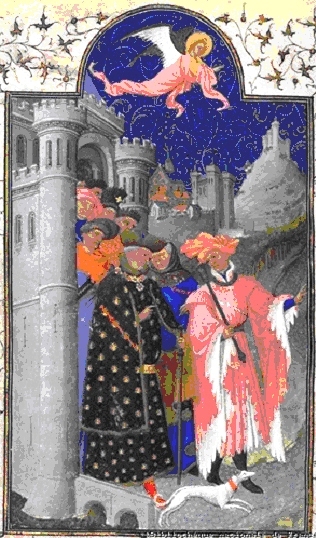 Les Petites heures de Jean de Berry, folio 288v, (Paris, BnF, ms latin 18014)