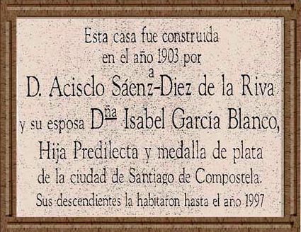 Plaque commémorative de Dna. Isabelle et de sa famille Plaque commémorative de Dna. Isabelle et de sa famille