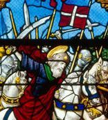 Saint Jacques à la bataille de Pampelune, Notre-Dame d'Envaux, Chalons, cl. J.M. Saint Jacques à la bataille de Pampelune, Notre-Dame d'Envaux, Chalons, cl. J.M.