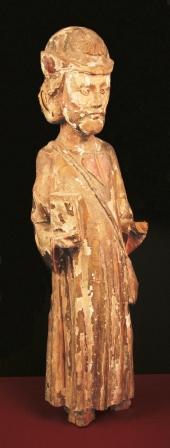 Statue de saint Jacques, XVe, Musée d'art et d'histoire d'Albertville, dépôt de la commune de Thénésol. Crédit Laurent COLIN / KOALA.