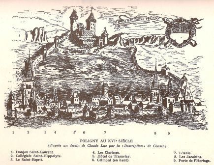 Le chateau de Grimont dominant Poligny