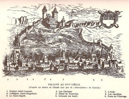 Le chateau de Grimont dominant Poligny Le chateau de Grimont dominant Poligny