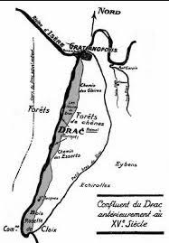 A Grenoble, le confluent du Drac et de l'Isère au XVe siècle