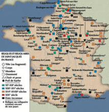 Reliques de saint Jacques en France
