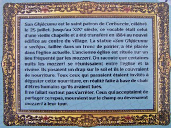 Carbuccia, plaque Mazzeri