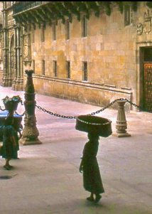 Galiciennes place de l'Obradoiro