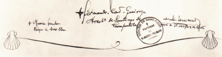 Les signatures du document souvenir de cette inauguration