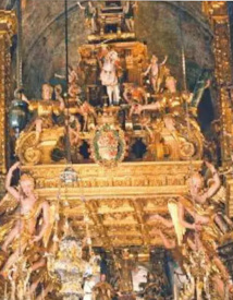 Le Matamore, haut du baldaquin de l'autel