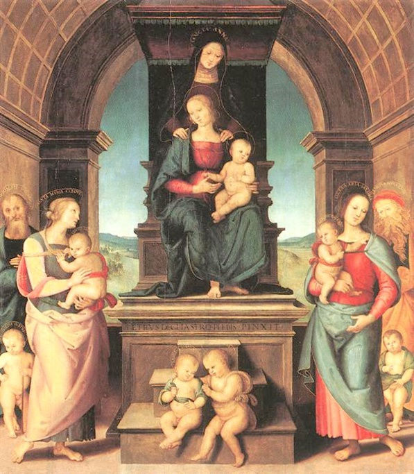 Pérugin, " La Sainte Parenté " Marseille, musée des Beaux-Arts