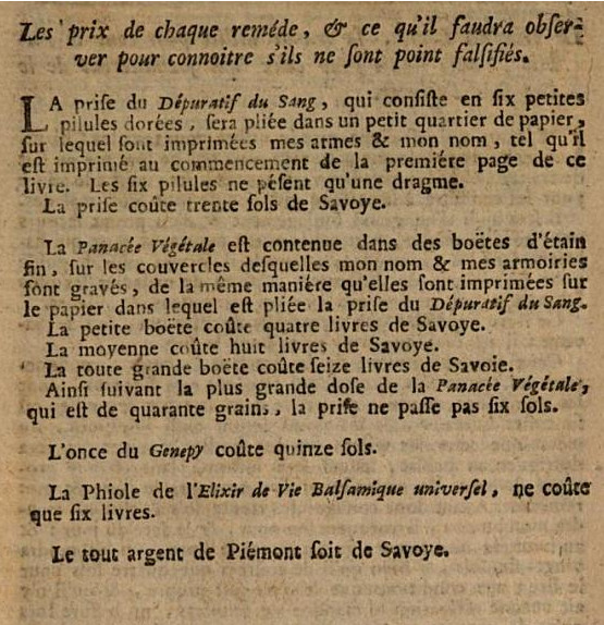 Prix des remèdes Prix des remèdes