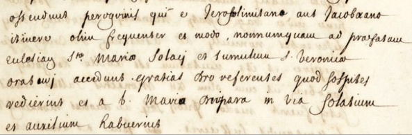 Extrait du manuscrit montrant la phrase analysée