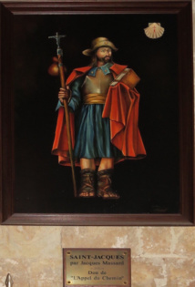 Tableau représentant Saint Jacques pèlerin