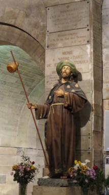 Statue de saint Jacques à l'église de Soulac (années 2000)