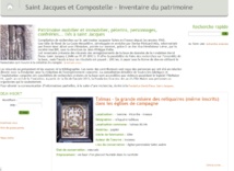 Ecran d'accueil du site inventaire du patrimoine jacquaire