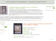 Ecran d'accueil du site inventaire du patrimoine jacquaire Ecran d'accueil du site inventaire du patrimoine jacquaire