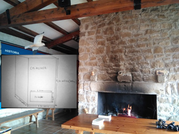 La grande cheminée du Bordon devant laquelle furent reçus Henri Roque et ses compagnons est toujours dans la salle d'accueil de l'observatoire (cl. et plan Observatoire) La grande cheminée du Bordon devant laquelle furent reçus Henri Roque et ses compagnons est toujours dans la salle d'accueil de l'observatoire (cl. et plan Observatoire)