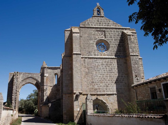 L’hôpital et le couvent de San-Anton, Castrojeriz, sur le Chemin Français, où les Antonins accueillaient les pèlerins avec du pain de qualité. Image de Xacopedia.com