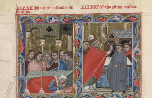 Les miniatures uniques de saint Jacques dans le Légendaire Angevin Hongrois, lettre 133