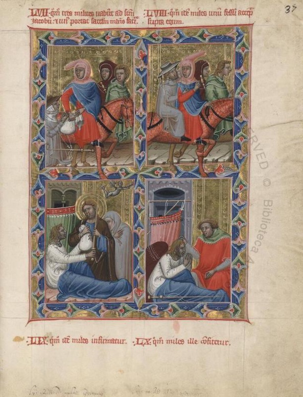 Les miniatures uniques de saint Jacques dans le Légendaire Angevin Hongrois, lettre 133