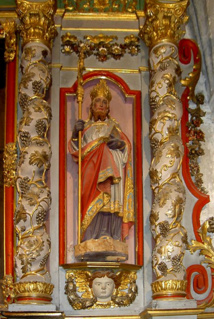 Saint-Marcel retable statue (cl. E. Deschamps).