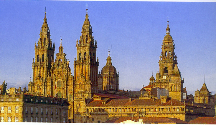 Santiago, la cathédrale au couchant