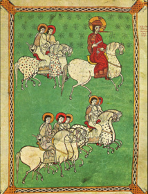 Beatus d'Osma fol.151 (XIe), Christ vainqueur. Beatus d'Osma fol.151 (XIe), Christ vainqueur.