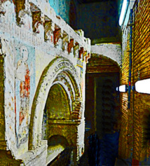 Façade vue de la plate-forme d'accès Façade vue de la plate-forme d'accès