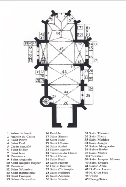 Emplacements des images, saint Jacques n° 10