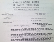 Lettre de Charles Pichon à l'ambassadeur de France Lettre de Charles Pichon à l'ambassadeur de France