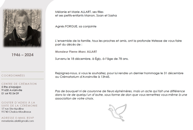 In Memoriam Pierre-Marc ALLART In Memoriam Pierre-Marc ALLART