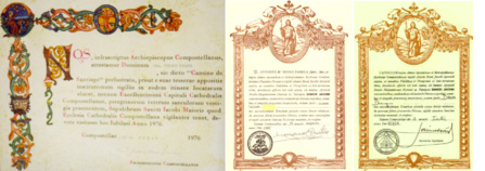 Les Compostella en 1976, 1982 et 2001