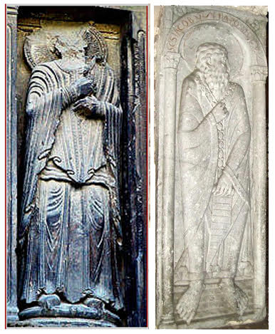 Deux représentations de saint Jacques : Saint-Gilles du Gard et Moissac