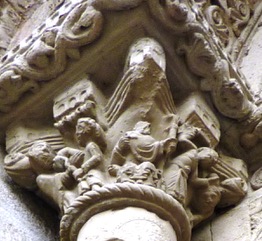 Chapiteau couronnant la statue de saint Jacques, Bourg-Argental