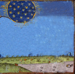 Vision nocturne des bergers, Compost et calendrier des bergers, 1493 (Angers BM-impr. Réserve SA3390 fol 77v, mod. PMA)