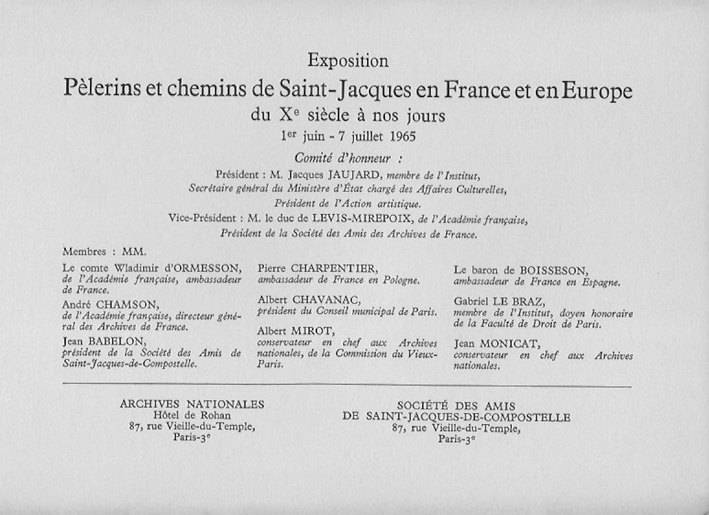 Couverture du livret de l'exposition de 1965