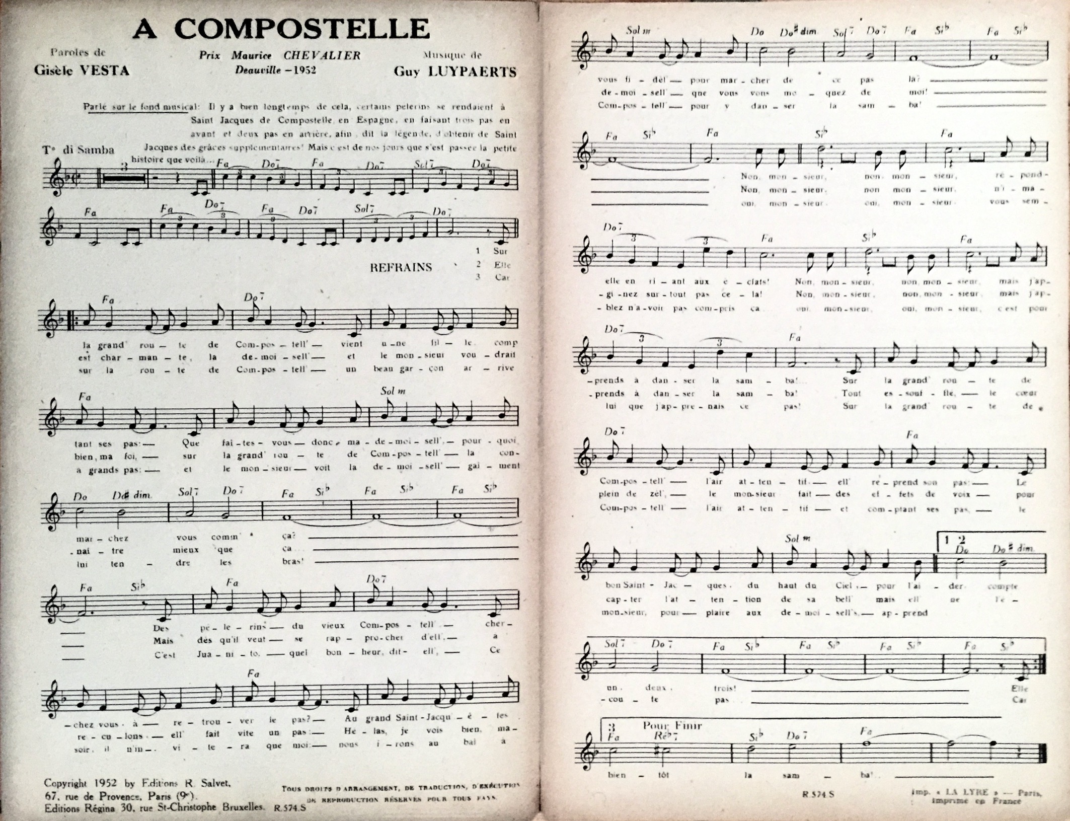 A Compostelle 1952, étape 89
