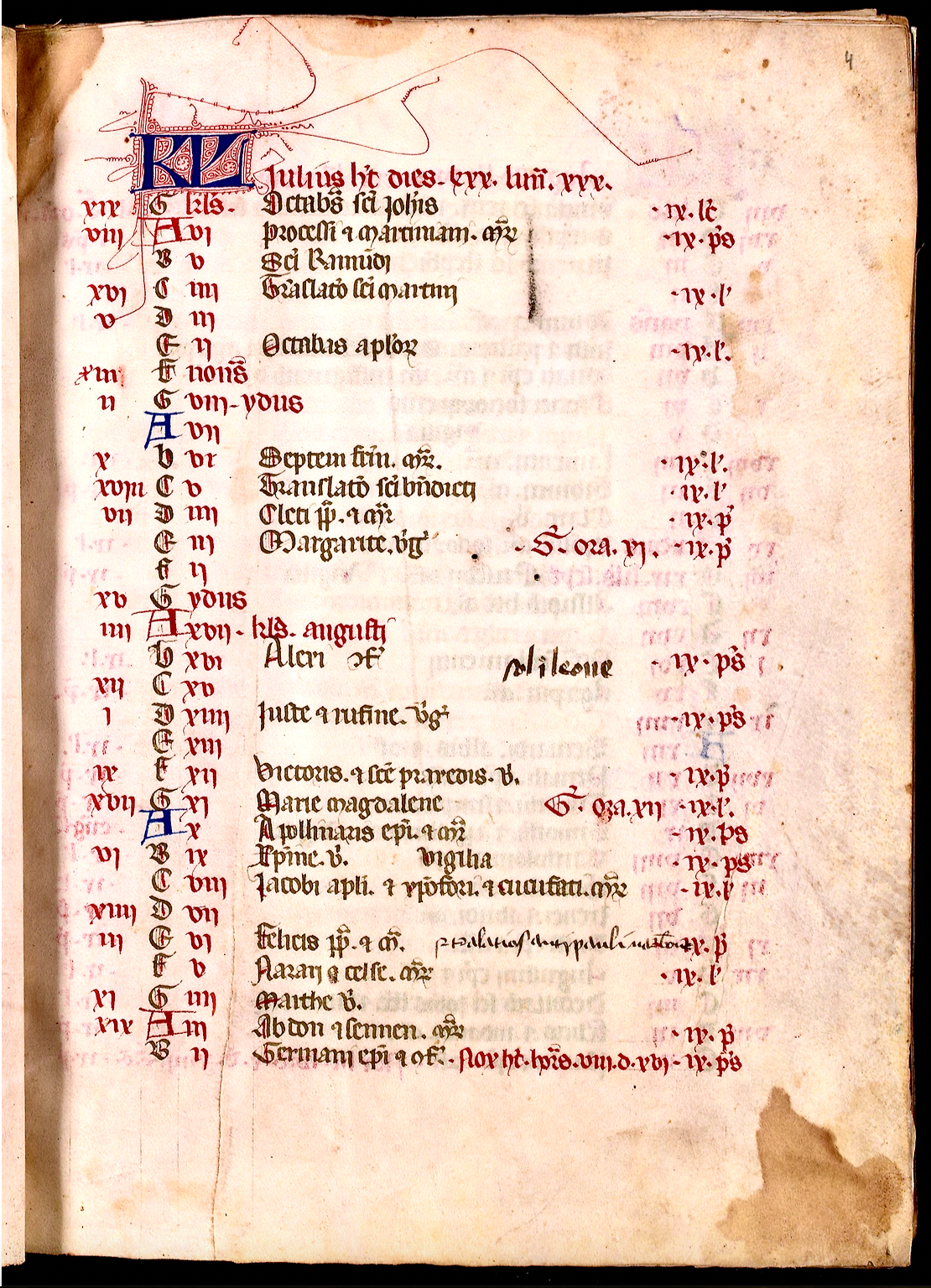 Le calendrier des fêtes du mois de juillet