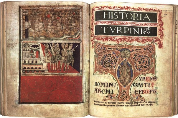 Codex, folio 162, v° et début du Turpin