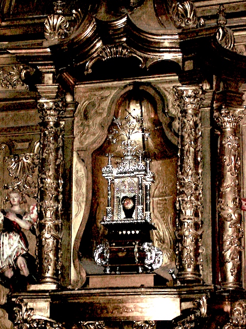 Estella église San Pedro de la Rua retable de la chapelle du reliquaire Saint-André