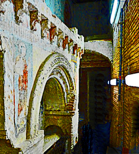 Façade vue de la plate-forme d'accès