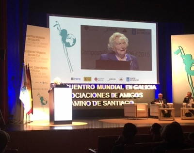 Jeannine Warcollier à Compostelle en juin 2015